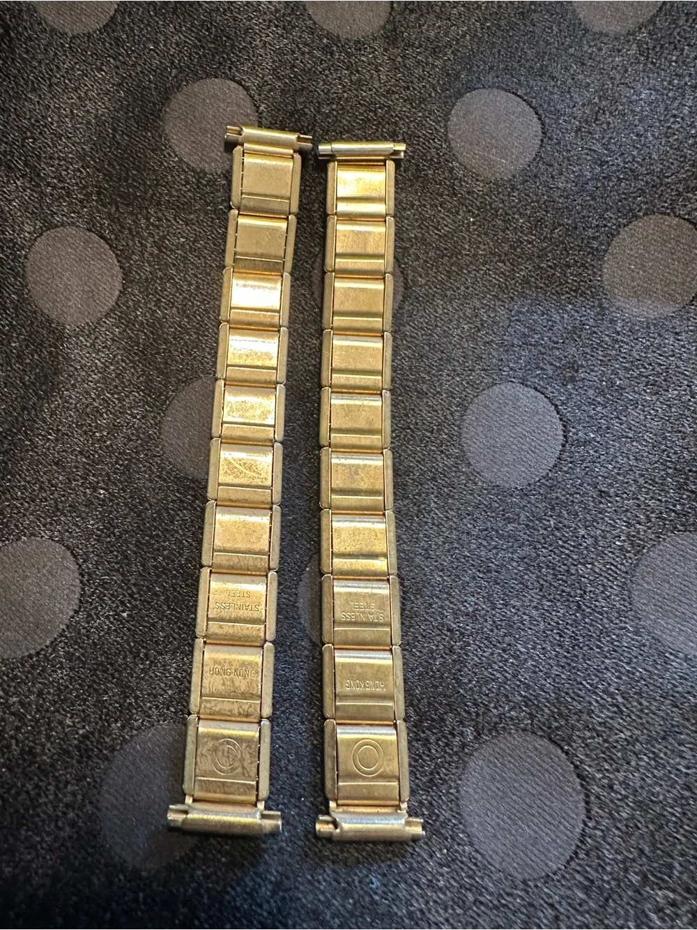Vintage Gold Expandable Watch Bands - Stainless Steel Links (Set of 2)